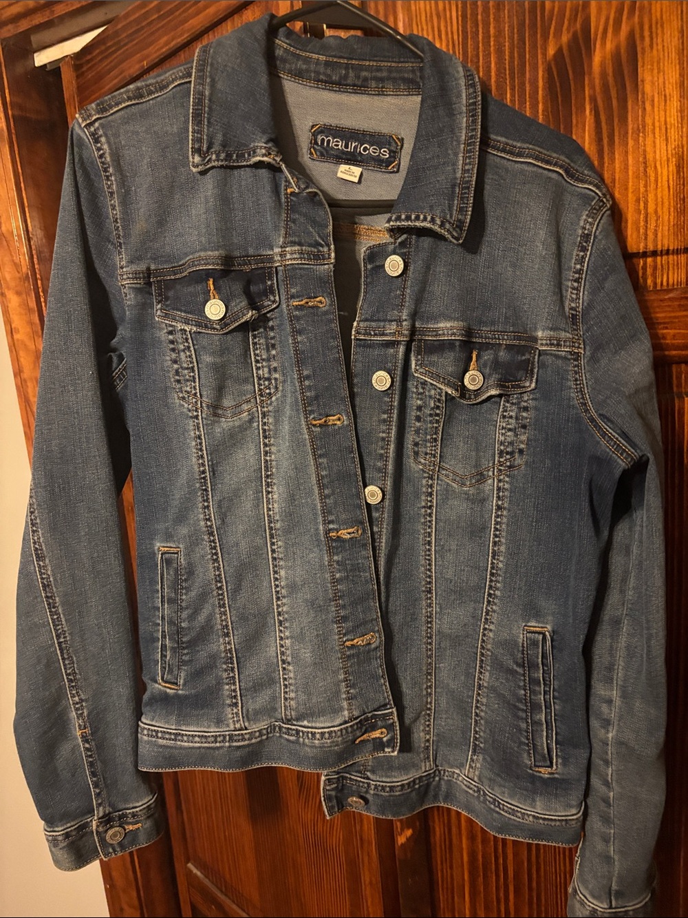 Maurices Medium Blue Denim Trucker Jacket